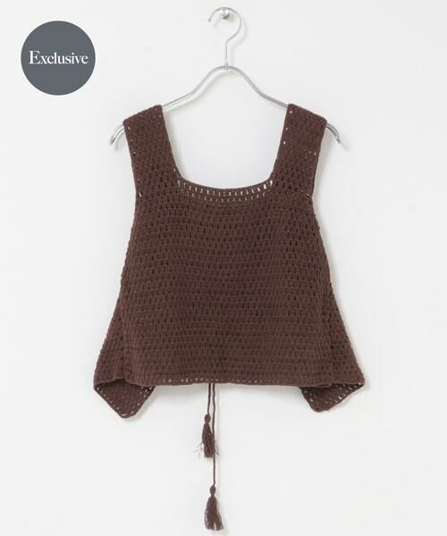 URBAN RESEARCH DOORS / アーバンリサーチ ドアーズ タンクトップ | 『別注』AFLOAH×DOORS　KNIT TUNK TOP（ブラウン）