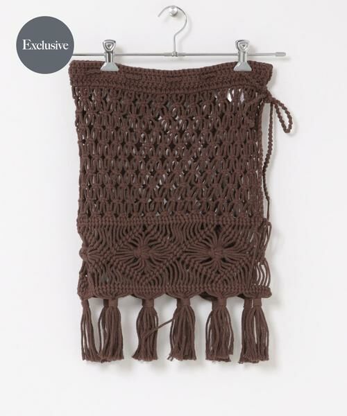 URBAN RESEARCH DOORS / アーバンリサーチ ドアーズ スカート | 『別注』AFLOAH×DOORS　MACRAME APRON（ブラウン）