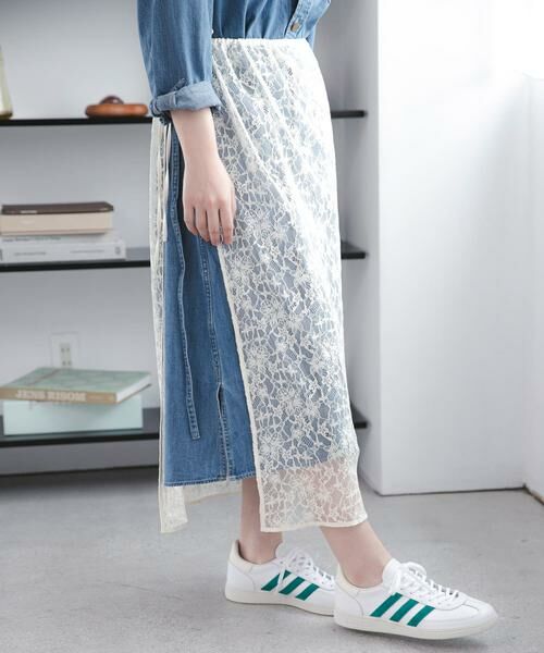 URBAN RESEARCH DOORS / アーバンリサーチ ドアーズ スカート | ElisaNovelli　レース巻きスカート（ホワイト系その他）