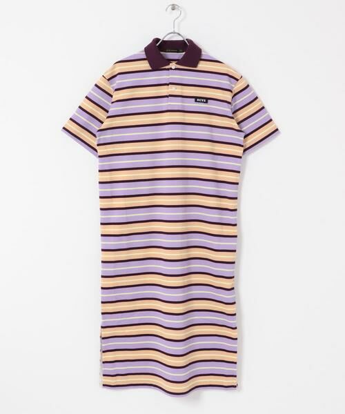 URBAN RESEARCH DOORS / アーバンリサーチ ドアーズ ワンピース | Scye　STRIPEDCOTTONDRESS（パープル系その他）