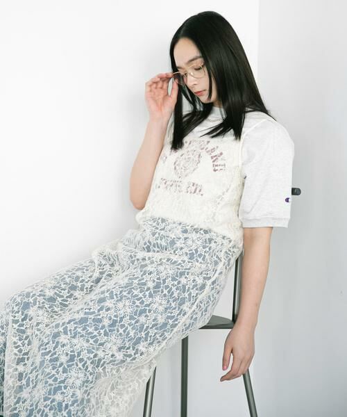 URBAN RESEARCH DOORS / アーバンリサーチ ドアーズ ワンピース | 『別注』ElisaNovelli×DOORS　レースキャミワンピース | 詳細1