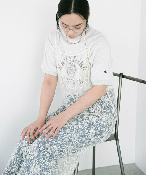 URBAN RESEARCH DOORS / アーバンリサーチ ドアーズ ワンピース | 『別注』ElisaNovelli×DOORS　レースキャミワンピース | 詳細2