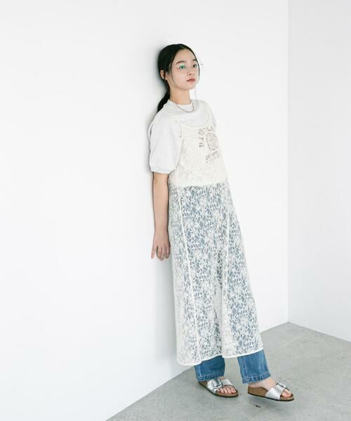 URBAN RESEARCH DOORS / アーバンリサーチ ドアーズ ワンピース | 『別注』ElisaNovelli×DOORS　レースキャミワンピース | 詳細3