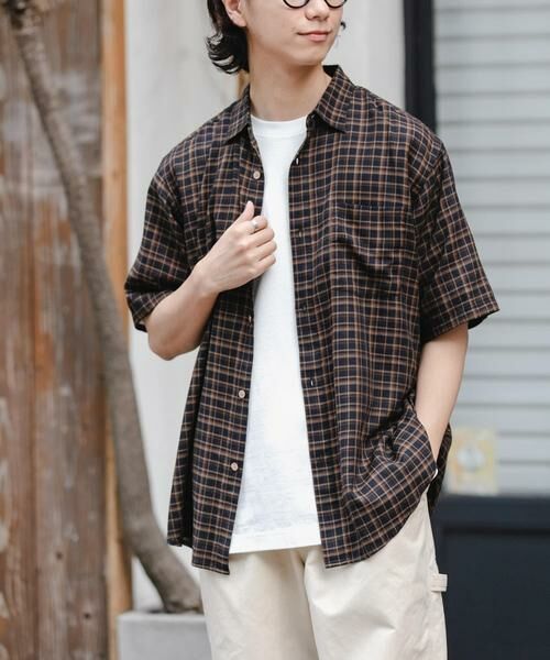 URBAN RESEARCH DOORS / アーバンリサーチ ドアーズ シャツ・ブラウス | FORK&SPOON　コットンレーヨンチェックシャツ（グレー系その他）