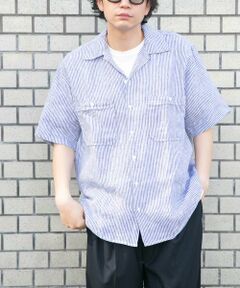 URBAN RESEARCH DOORS / アーバンリサーチ ドアーズ シャツ・ブラウス | FORK&SPOON　フレンチリネンオープンカラーショートスリーブシャツ