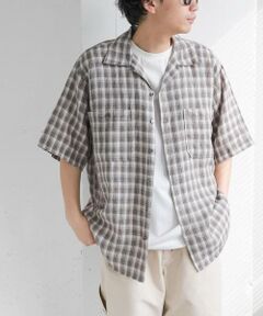 URBAN RESEARCH DOORS / アーバンリサーチ ドアーズ シャツ・ブラウス | FORK&SPOON　フレンチリネンオープンカラーショートスリーブシャツ