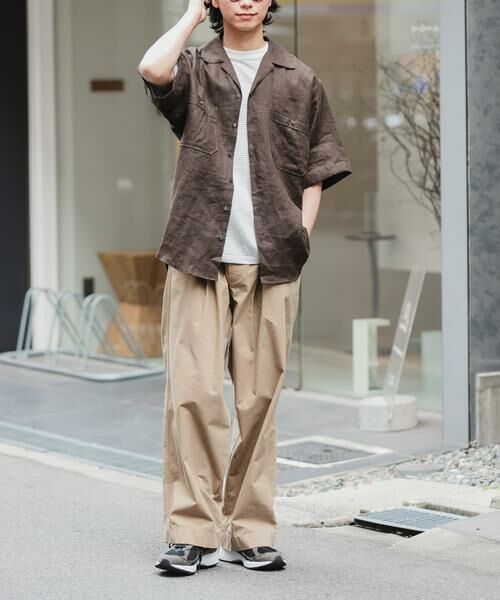 URBAN RESEARCH DOORS / アーバンリサーチ ドアーズ シャツ・ブラウス | FORK&SPOON　フレンチリネンオープンカラーショートスリーブシャツ | 詳細7