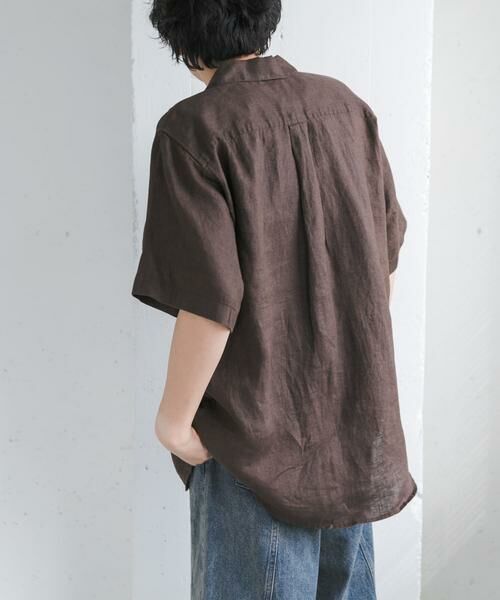 URBAN RESEARCH DOORS / アーバンリサーチ ドアーズ シャツ・ブラウス | FORK&SPOON　フレンチリネンオープンカラーショートスリーブシャツ | 詳細8