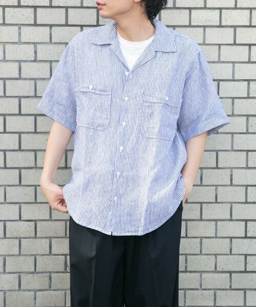 URBAN RESEARCH DOORS / アーバンリサーチ ドアーズ シャツ・ブラウス | FORK&SPOON　フレンチリネンオープンカラーショートスリーブシャツ | 詳細17