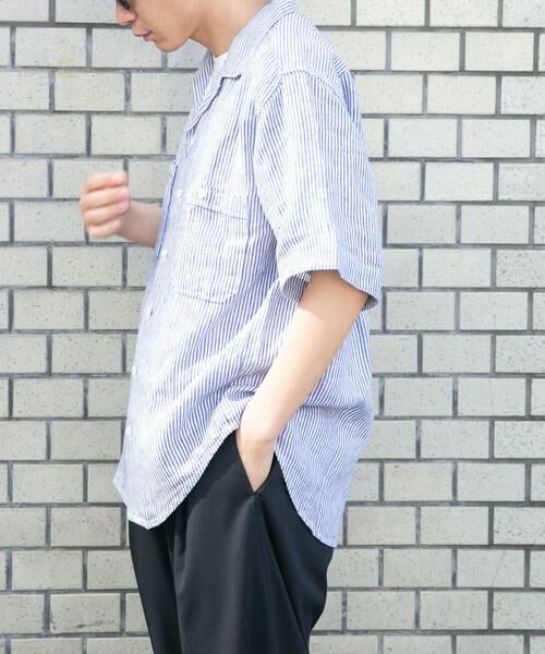 URBAN RESEARCH DOORS / アーバンリサーチ ドアーズ シャツ・ブラウス | FORK&SPOON　フレンチリネンオープンカラーショートスリーブシャツ | 詳細18