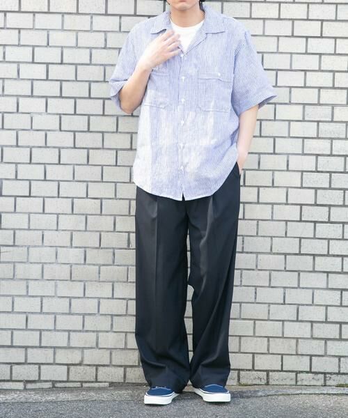 URBAN RESEARCH DOORS / アーバンリサーチ ドアーズ シャツ・ブラウス | FORK&SPOON　フレンチリネンオープンカラーショートスリーブシャツ | 詳細19