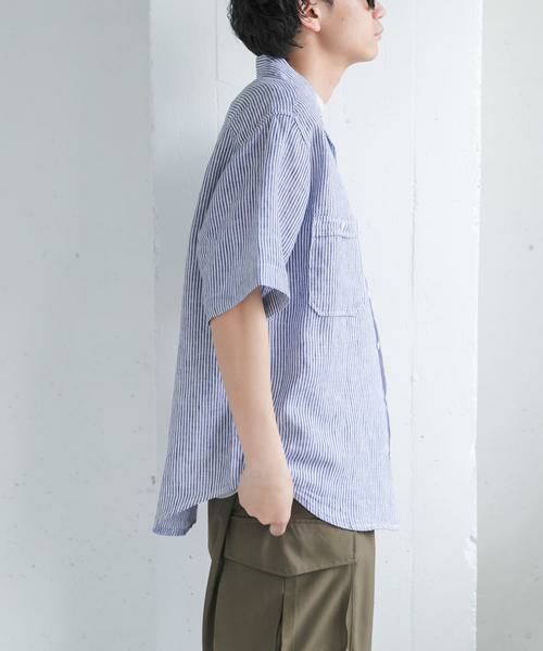 URBAN RESEARCH DOORS / アーバンリサーチ ドアーズ シャツ・ブラウス | FORK&SPOON　フレンチリネンオープンカラーショートスリーブシャツ | 詳細22