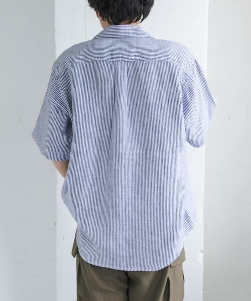 URBAN RESEARCH DOORS / アーバンリサーチ ドアーズ シャツ・ブラウス | FORK&SPOON　フレンチリネンオープンカラーショートスリーブシャツ | 詳細23