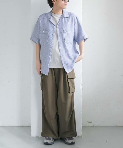 URBAN RESEARCH DOORS / アーバンリサーチ ドアーズ シャツ・ブラウス | FORK&SPOON　フレンチリネンオープンカラーショートスリーブシャツ | 詳細25