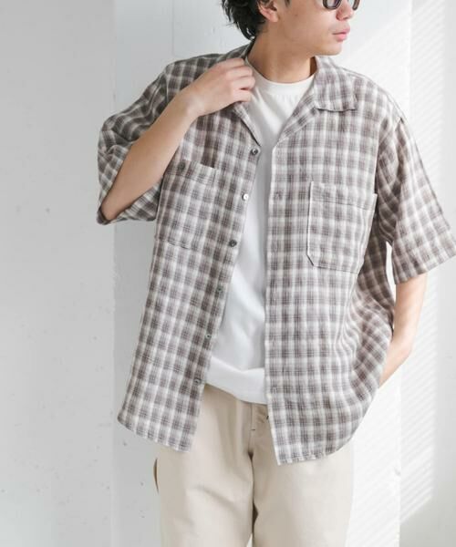 URBAN RESEARCH DOORS / アーバンリサーチ ドアーズ シャツ・ブラウス | FORK&SPOON　フレンチリネンオープンカラーショートスリーブシャツ | 詳細28