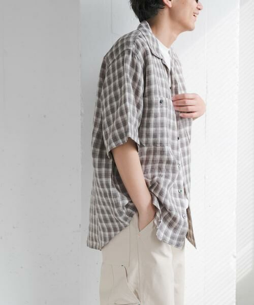 URBAN RESEARCH DOORS / アーバンリサーチ ドアーズ シャツ・ブラウス | FORK&SPOON　フレンチリネンオープンカラーショートスリーブシャツ | 詳細29