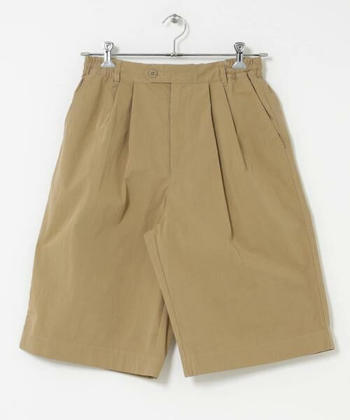 URBAN RESEARCH DOORS / アーバンリサーチ ドアーズ ショート・ハーフ・半端丈パンツ | FORK&SPOON　クリンクルワイドショーツ（ベージュ）