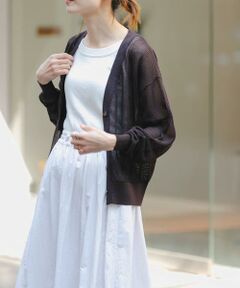 URBAN RESEARCH DOORS / アーバンリサーチ ドアーズ カーディガン・ボレロ | FORK&SPOON　ペーパーニットカーディガン