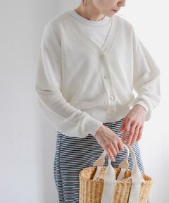 URBAN RESEARCH DOORS / アーバンリサーチ ドアーズ カーディガン・ボレロ | FORK&SPOON　ペーパーニットカーディガン