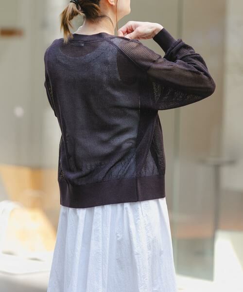 URBAN RESEARCH DOORS / アーバンリサーチ ドアーズ カーディガン・ボレロ | FORK&SPOON　ペーパーニットカーディガン | 詳細1