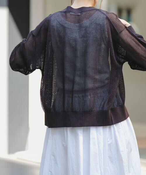 URBAN RESEARCH DOORS / アーバンリサーチ ドアーズ カーディガン・ボレロ | FORK&SPOON　ペーパーニットカーディガン | 詳細5