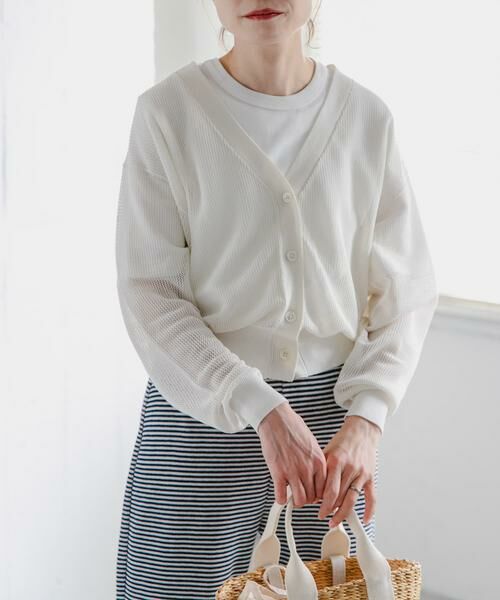 URBAN RESEARCH DOORS / アーバンリサーチ ドアーズ カーディガン・ボレロ | FORK&SPOON　ペーパーニットカーディガン | 詳細18