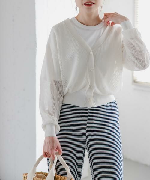 URBAN RESEARCH DOORS / アーバンリサーチ ドアーズ カーディガン・ボレロ | FORK&SPOON　ペーパーニットカーディガン | 詳細19