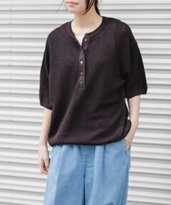 URBAN RESEARCH DOORS / アーバンリサーチ ドアーズ ニット・セーター | FORK&SPOON　ペーパーニットヘンリーネックプルオーバー