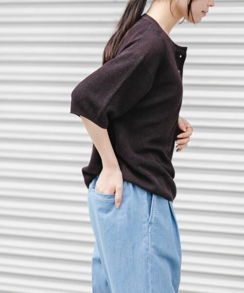 URBAN RESEARCH DOORS / アーバンリサーチ ドアーズ ニット・セーター | FORK&SPOON　ペーパーニットヘンリーネックプルオーバー | 詳細1