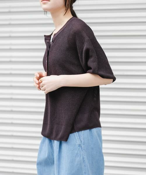 URBAN RESEARCH DOORS / アーバンリサーチ ドアーズ ニット・セーター | FORK&SPOON　ペーパーニットヘンリーネックプルオーバー | 詳細4