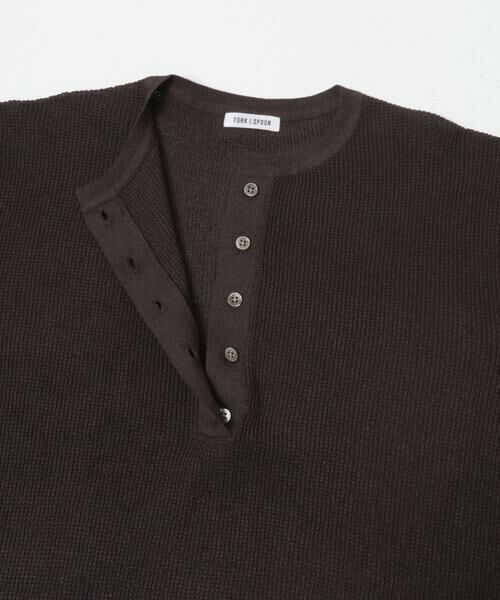 URBAN RESEARCH DOORS / アーバンリサーチ ドアーズ ニット・セーター | FORK&SPOON　ペーパーニットヘンリーネックプルオーバー | 詳細8