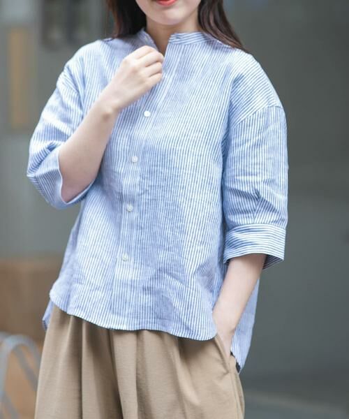 URBAN RESEARCH DOORS / アーバンリサーチ ドアーズ シャツ・ブラウス | FORK&SPOON　フレンチリネンショートスリーブシャツ | 詳細14