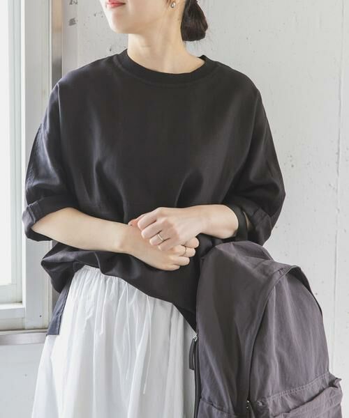 URBAN RESEARCH DOORS / アーバンリサーチ ドアーズ シャツ・ブラウス | FORK&SPOON　プルオーバーブラウス（ブラック）