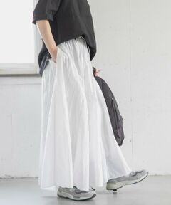 URBAN RESEARCH DOORS / アーバンリサーチ ドアーズ スカート | FORK&SPOON　ナイロンギャザースカート