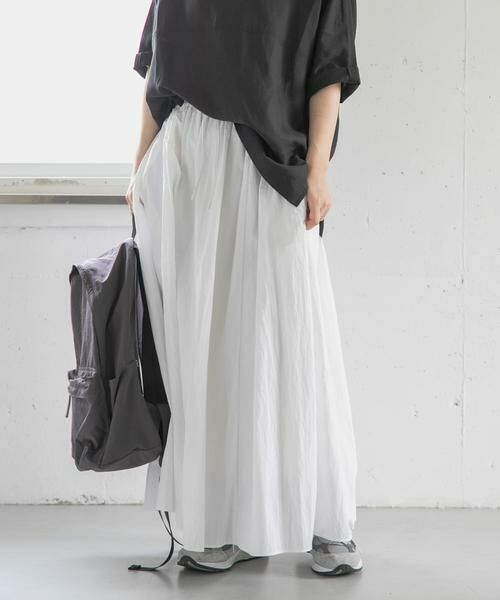 URBAN RESEARCH DOORS / アーバンリサーチ ドアーズ スカート | FORK&SPOON　ナイロンギャザースカート | 詳細1