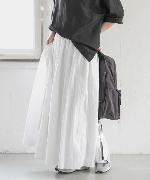 URBAN RESEARCH DOORS / アーバンリサーチ ドアーズ スカート | FORK&SPOON　ナイロンギャザースカート | 詳細6