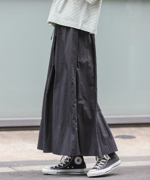 URBAN RESEARCH DOORS / アーバンリサーチ ドアーズ スカート | FORK&SPOON　ナイロンギャザースカート | 詳細13