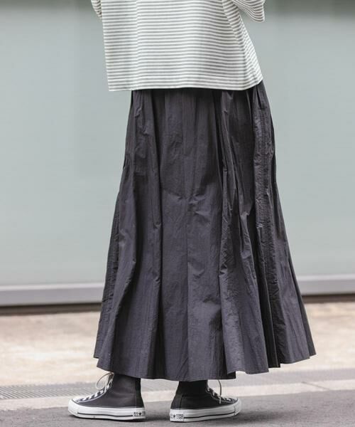 URBAN RESEARCH DOORS / アーバンリサーチ ドアーズ スカート | FORK&SPOON　ナイロンギャザースカート | 詳細15
