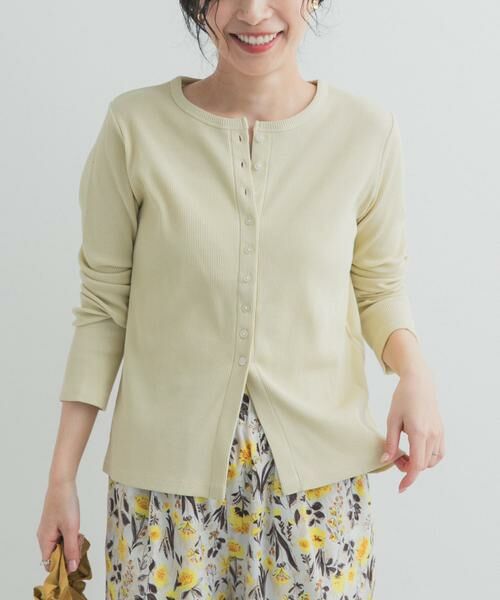URBAN RESEARCH DOORS / アーバンリサーチ ドアーズ カーディガン・ボレロ | リブボタンカットカーディガン | 詳細1