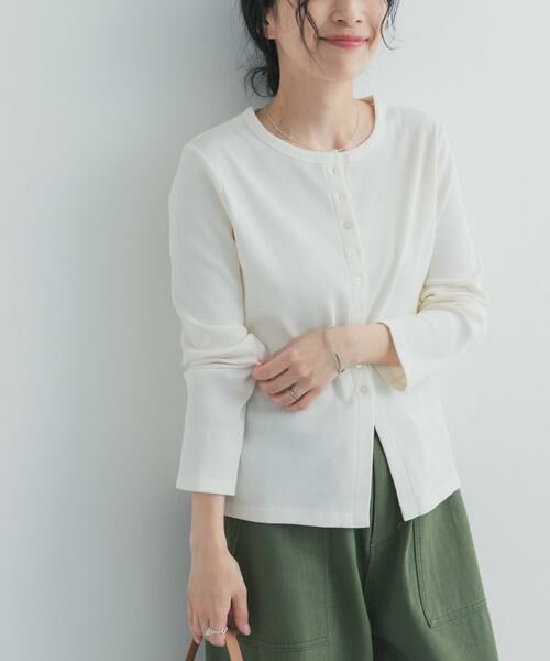 URBAN RESEARCH DOORS / アーバンリサーチ ドアーズ カーディガン・ボレロ | リブボタンカットカーディガン | 詳細19