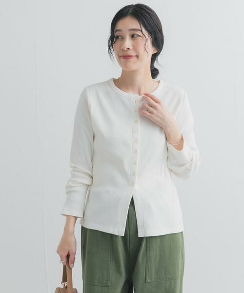 URBAN RESEARCH DOORS / アーバンリサーチ ドアーズ カーディガン・ボレロ | リブボタンカットカーディガン | 詳細23