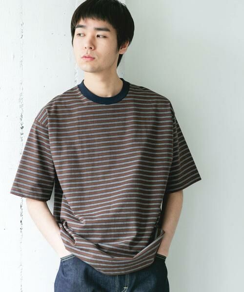 URBAN RESEARCH DOORS / アーバンリサーチ ドアーズ Tシャツ | プレーティングマルチボーダーTシャツ | 詳細1