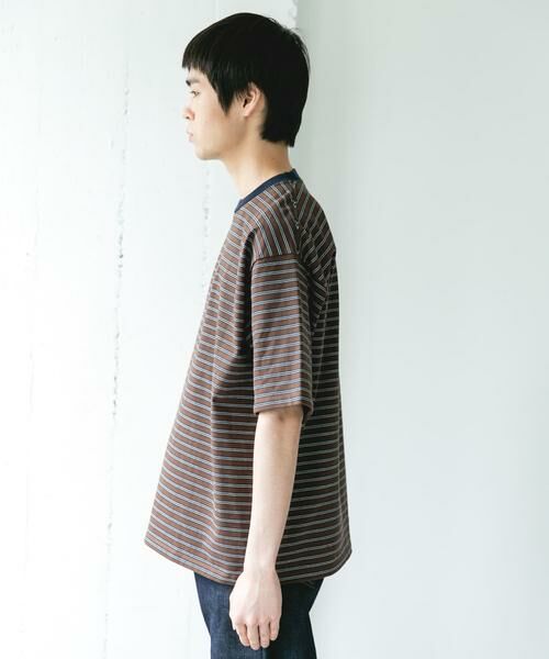 URBAN RESEARCH DOORS / アーバンリサーチ ドアーズ Tシャツ | プレーティングマルチボーダーTシャツ | 詳細13