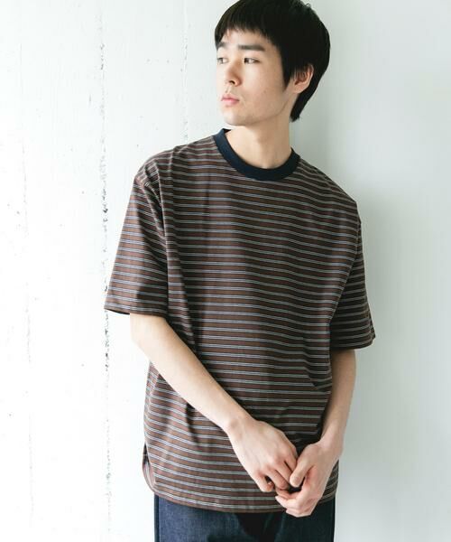 URBAN RESEARCH DOORS / アーバンリサーチ ドアーズ Tシャツ | プレーティングマルチボーダーTシャツ | 詳細3