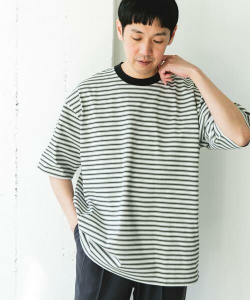 URBAN RESEARCH DOORS / アーバンリサーチ ドアーズ Tシャツ | プレーティングマルチボーダーTシャツ | 詳細30