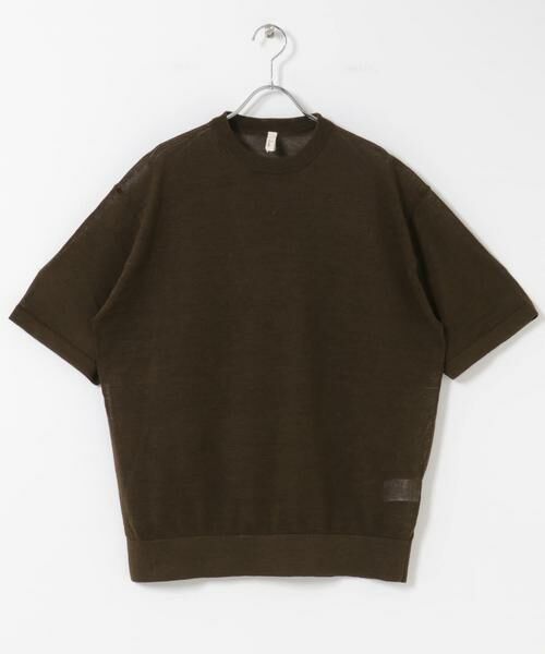 URBAN RESEARCH DOORS / アーバンリサーチ ドアーズ ニット・セーター | Ramie High Gauge Crew-Neck Knit | 詳細1