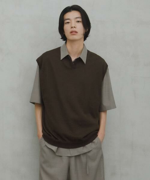 URBAN RESEARCH DOORS / アーバンリサーチ ドアーズ ベスト | Ramie High Gauge KnitVest | 詳細2