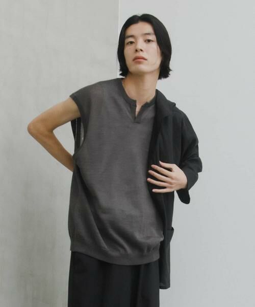 URBAN RESEARCH DOORS / アーバンリサーチ ドアーズ ベスト | Ramie High Gauge KnitVest | 詳細8