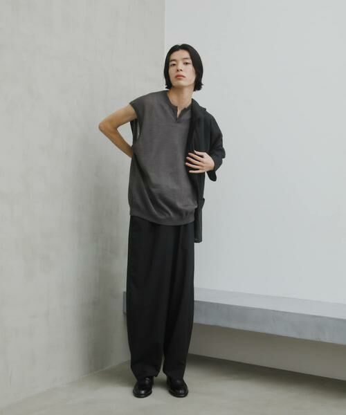 URBAN RESEARCH DOORS / アーバンリサーチ ドアーズ ベスト | Ramie High Gauge KnitVest | 詳細9
