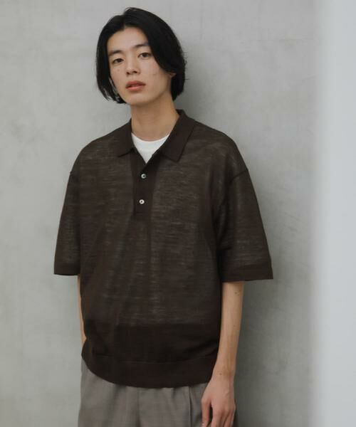 URBAN RESEARCH DOORS / アーバンリサーチ ドアーズ ポロシャツ | Ramie High Gauge KnitPolo | 詳細3